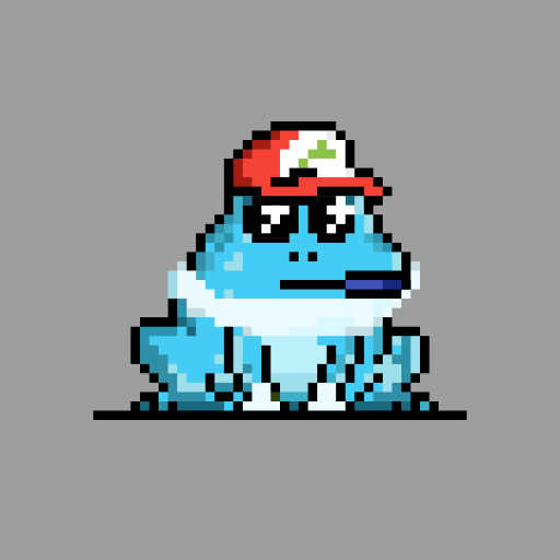 Crypto Frog wearing a cap